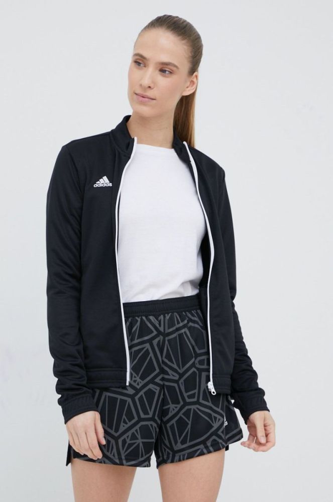 Тренувальна кофта adidas Performance Entrada 22 жіноча колір чорний однотонна фото 4