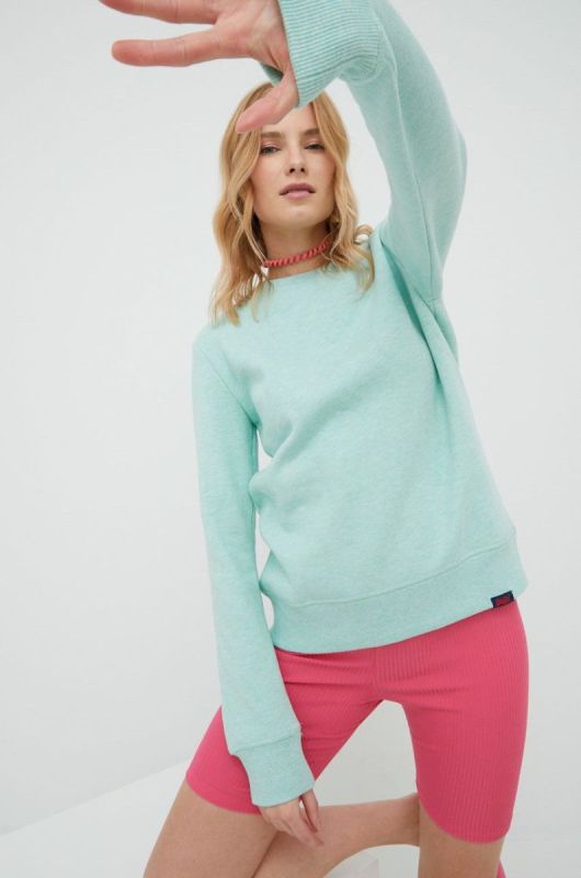 Кофта Superdry жіноча колір зелений меланж фото 2