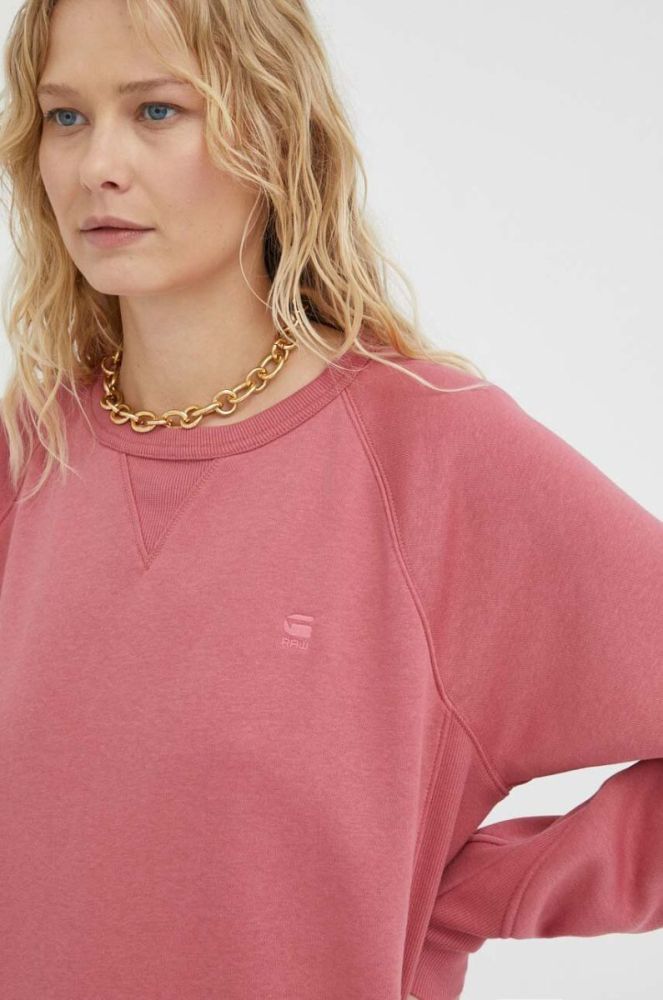 Кофта G-Star Raw жіноча колір рожевий однотонна фото 4