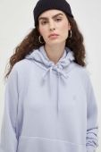 Кофта G-Star Raw жіноча з капюшоном однотонна колір блакитний