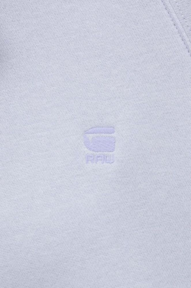 Кофта G-Star Raw жіноча з капюшоном однотонна колір блакитний фото 5