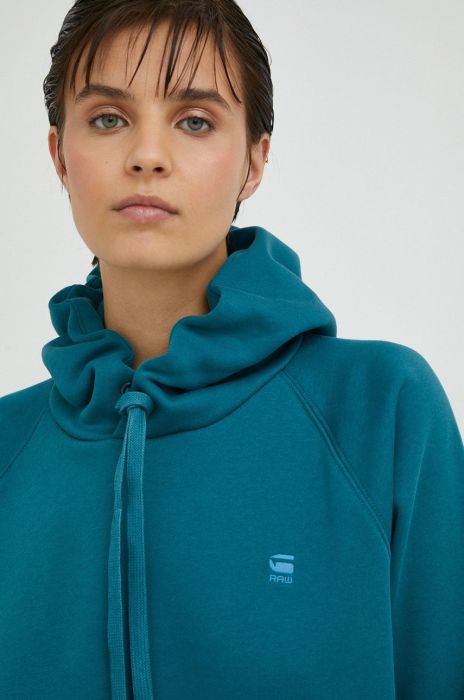 Кофта G-Star Raw жіноча колір зелений з капюшоном однотонна (2869980)