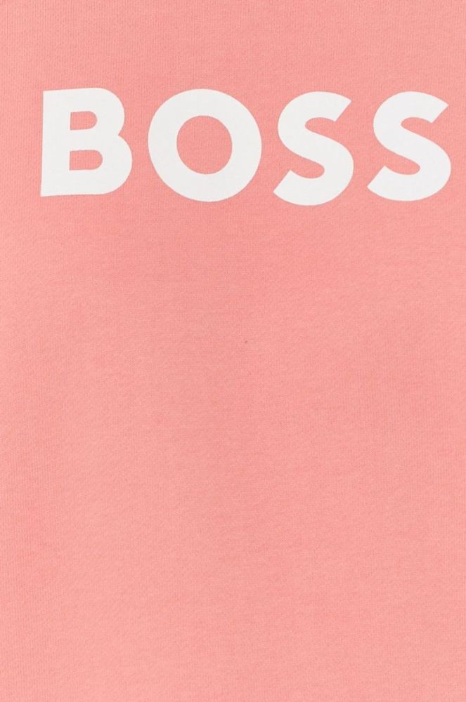 Бавовняна кофта BOSS жіноча колір помаранчевий з принтом (2365740) фото 5