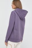 Бавовняна кофта BOSS жіноча колір фіолетовий з принтом (2689681)