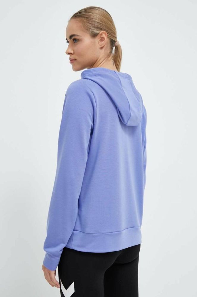 Кофта Under Armour жіноча колір фіолетовий з капюшоном однотонна фото 3