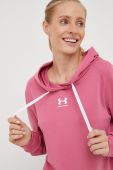 Кофта Under Armour жіноча колір рожевий з принтом