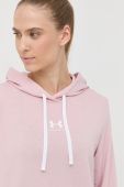 Кофта Under Armour 1369855 жіноча колір рожевий з принтом