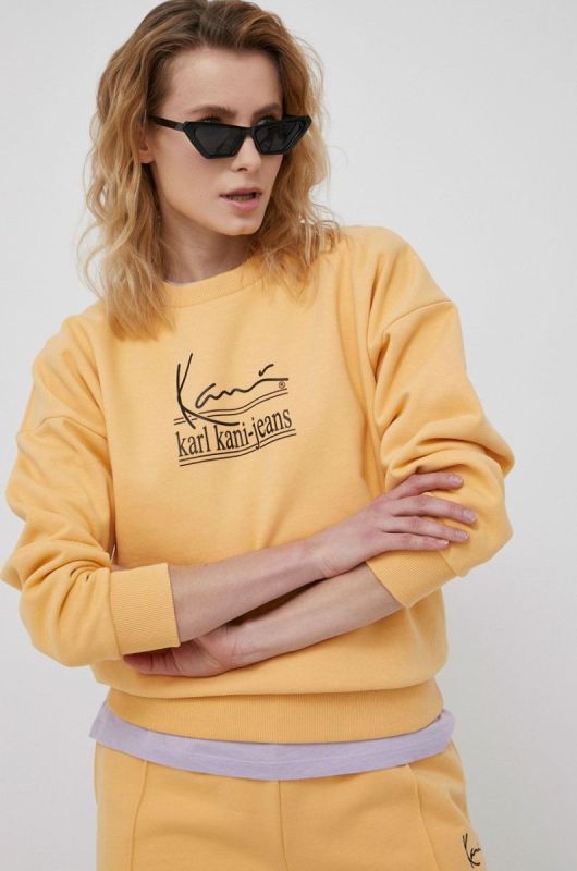 Кофта Karl Kani жіноча колір помаранчевий з аплікацією KW2210181-orange фото 2