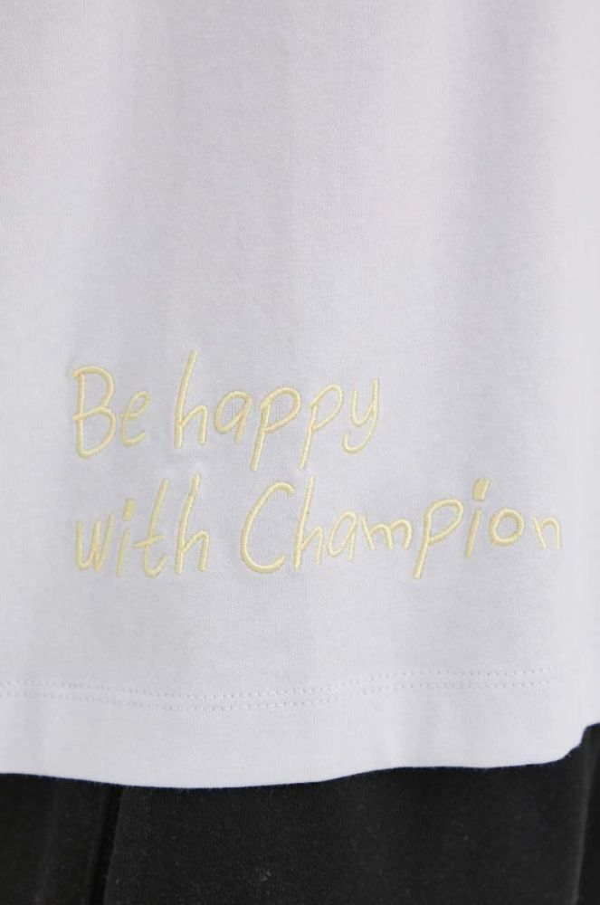 Кофта Champion 115039 жіноча  з принтом колір блакитний фото 6