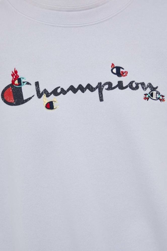 Кофта Champion 115039 жіноча  з принтом колір блакитний фото 5