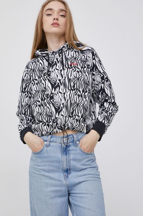 Кофта Fila жіноча колір чорний візерунок