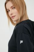 Тренувальна кофта Fila Rio жіноча колір чорний однотонна