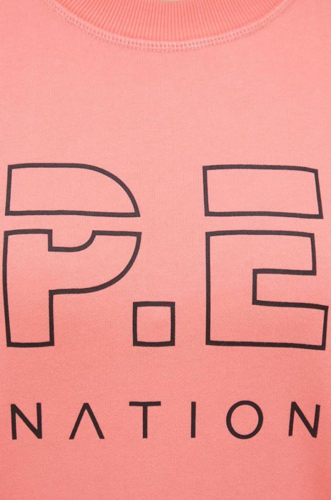 Бавовняна кофта P.E Nation жіноча колір рожевий з принтом фото 5