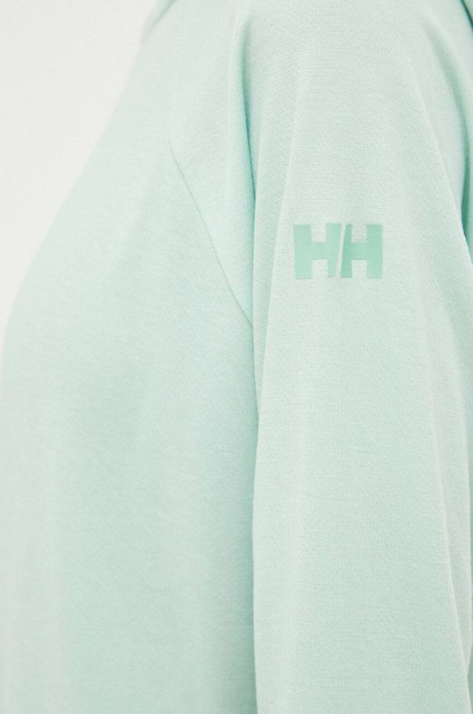 Спортивна кофта Helly Hansen Inshore жіноча колір бірюзовий з капюшоном однотонна фото 5