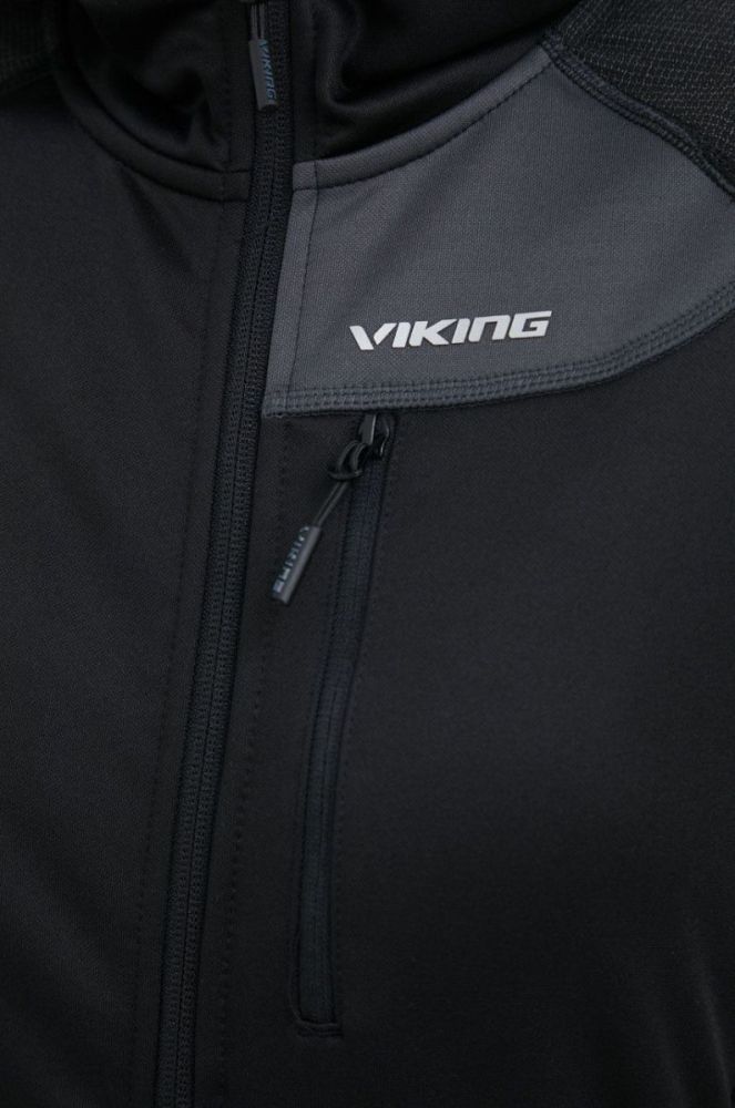Спортивна кофта Viking Yosemite колір чорний з капюшоном однотонна фото 4