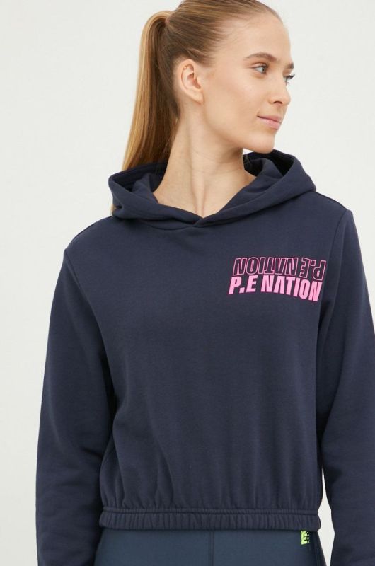 Кофта P.E Nation жіноча колір синій з принтом