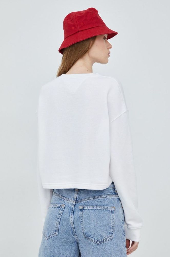 Кофта Tommy Jeans жіноча колір білий з принтом (2432085) фото 3