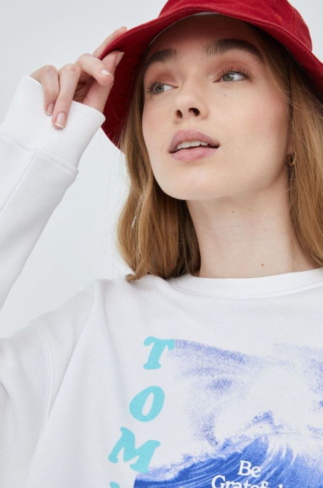 Кофта Tommy Jeans жіноча колір білий з принтом (2432085) фото 4