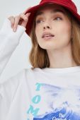 Кофта Tommy Jeans жіноча колір білий з принтом (2432085)