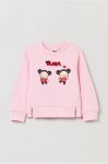 Дитяча бавовняна кофта OVS колір рожевий з принтом (2196507)