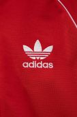 Дитяча кофта adidas Originals колір червоний однотонна