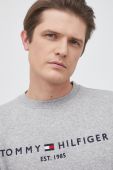 Кофта Tommy Hilfiger чоловіча колір сірий з аплікацією (1970414)