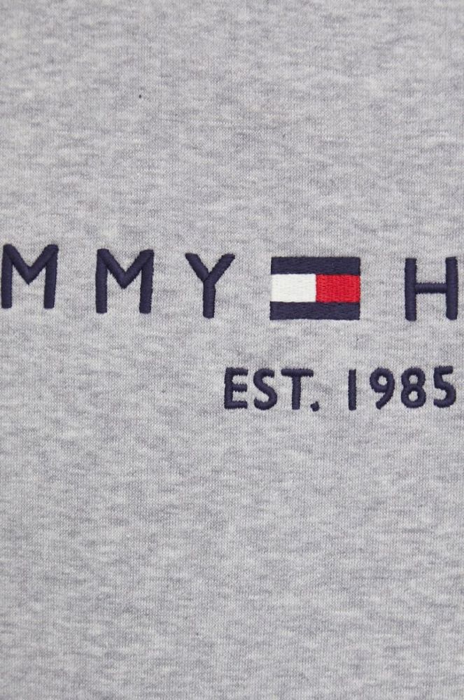 Кофта Tommy Hilfiger чоловіча колір сірий з аплікацією (1970414) фото 5