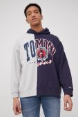 Бавовняна кофта Tommy Jeans чоловіча колір синій меланж (2225406)