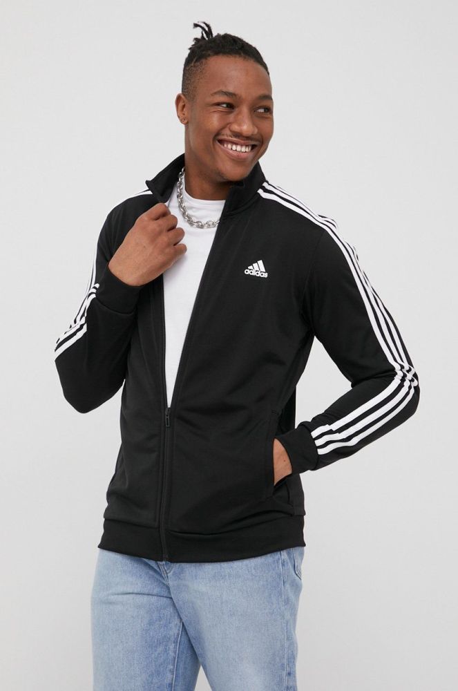 Кофта adidas чоловіча колір чорний з аплікацією (2109555)