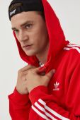 Кофта adidas Originals Adicolor чоловіча колір червоний з аплікацією
