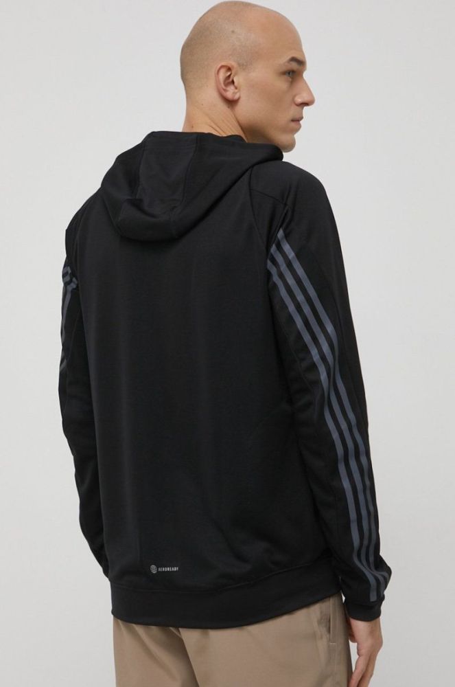 Кофта для бігу adidas Performance Run Icon HE2472 чоловіча колір чорний з принтом фото 3