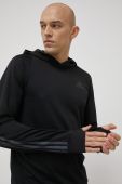 Кофта для бігу adidas Performance Run Icon HE2472 чоловіча колір чорний з принтом