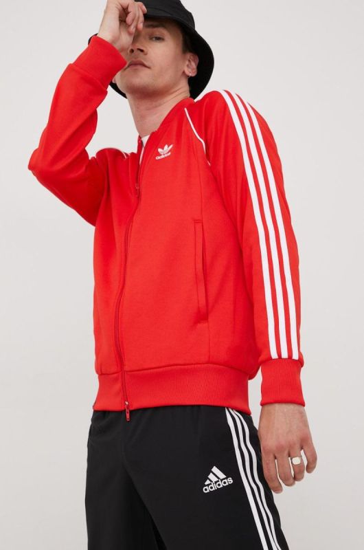 Кофта adidas Originals HF2124 Adicolor Classics Primeblue SST Track Jacket чоловіча колір червоний з аплікацією HF2124-VIVRED фото 2