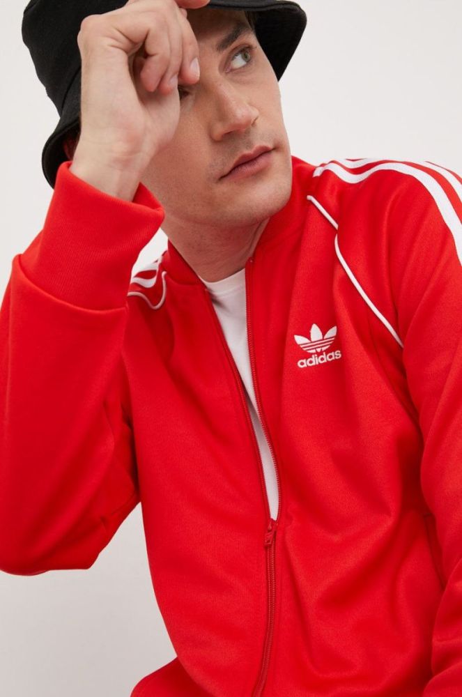 Кофта adidas Originals HF2124 Adicolor Classics Primeblue SST Track Jacket чоловіча колір червоний з аплікацією HF2124-VIVRED фото 4