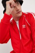 Кофта adidas Originals HF2124 Adicolor Classics Primeblue SST Track Jacket чоловіча колір червоний з аплікацією HF2124-VIVRED