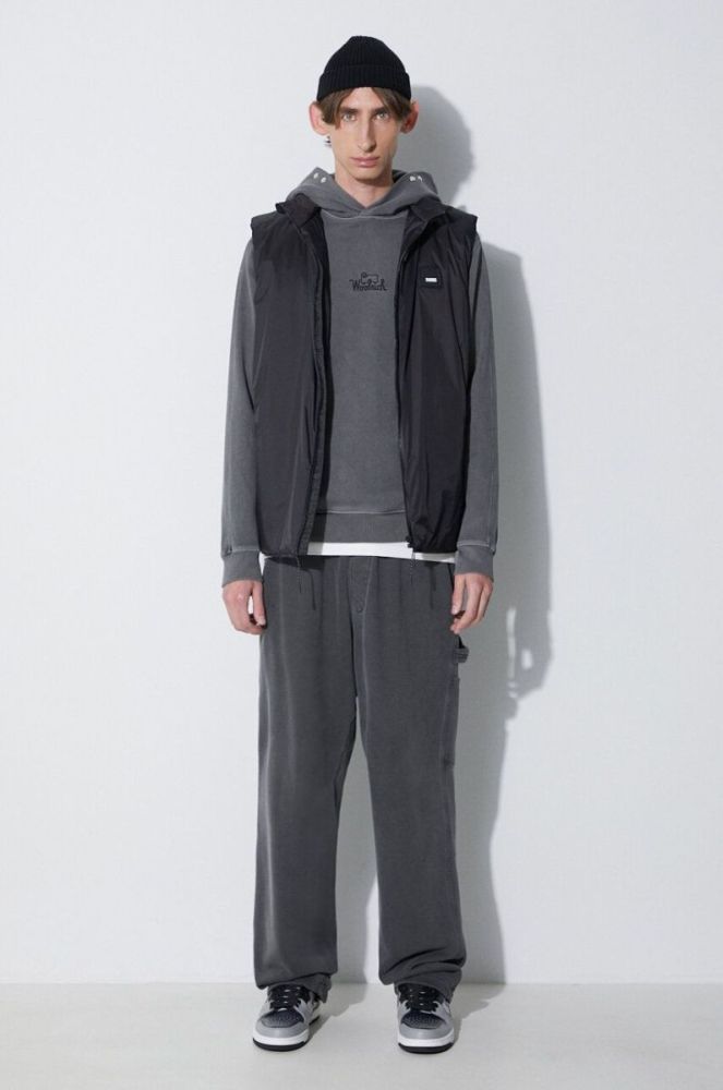 Бавовняна кофта Woolrich чоловіча колір рожевий з капюшоном однотонна CFWOSW0126MRUT2915-4355 фото 2