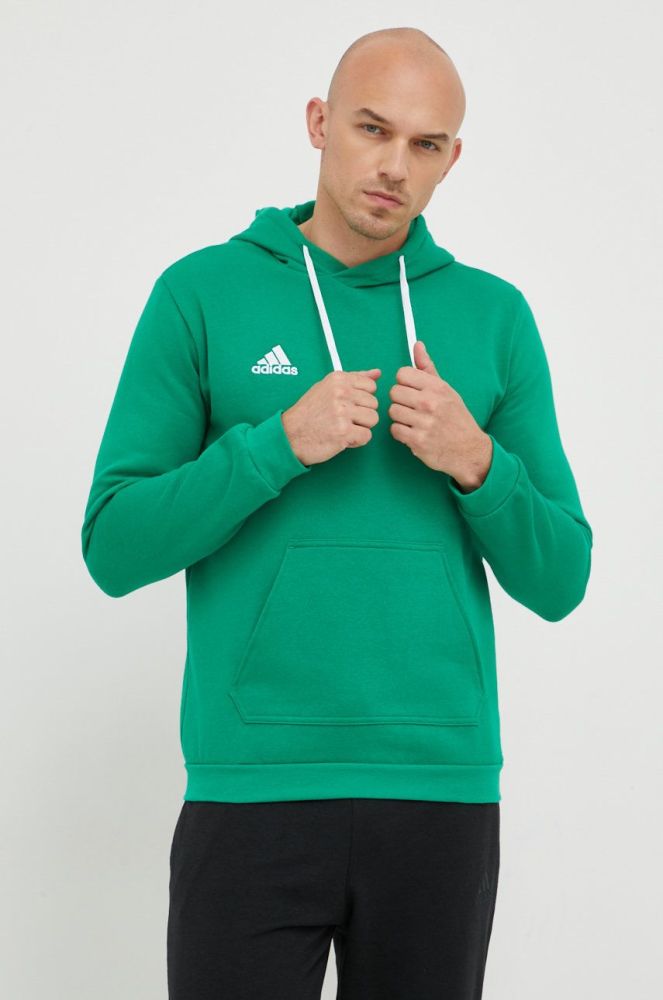Кофта adidas Performance чоловіча колір зелений однотонна