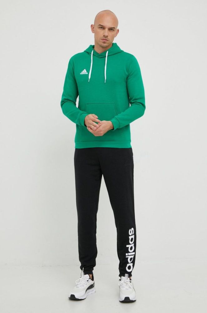 Кофта adidas Performance чоловіча колір зелений однотонна фото 2