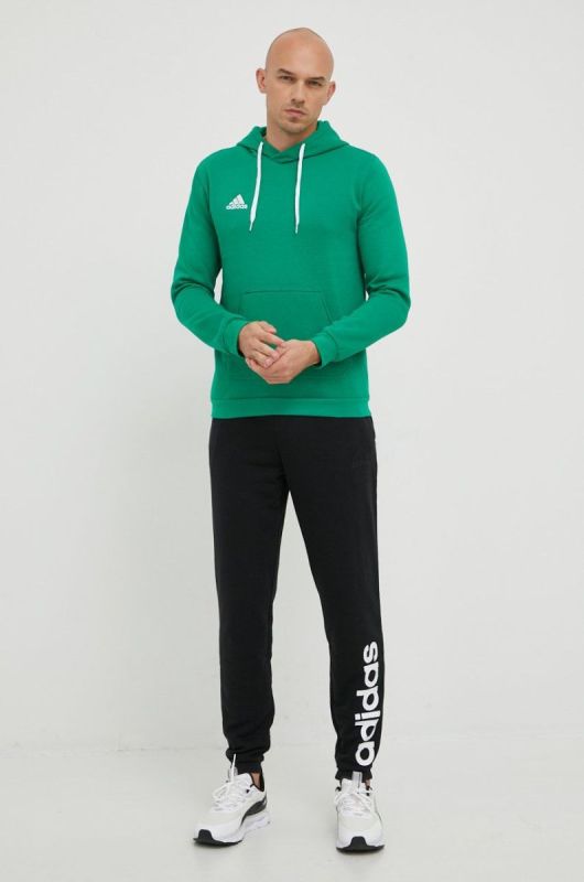 Кофта adidas Performance чоловіча колір зелений однотонна фото 2