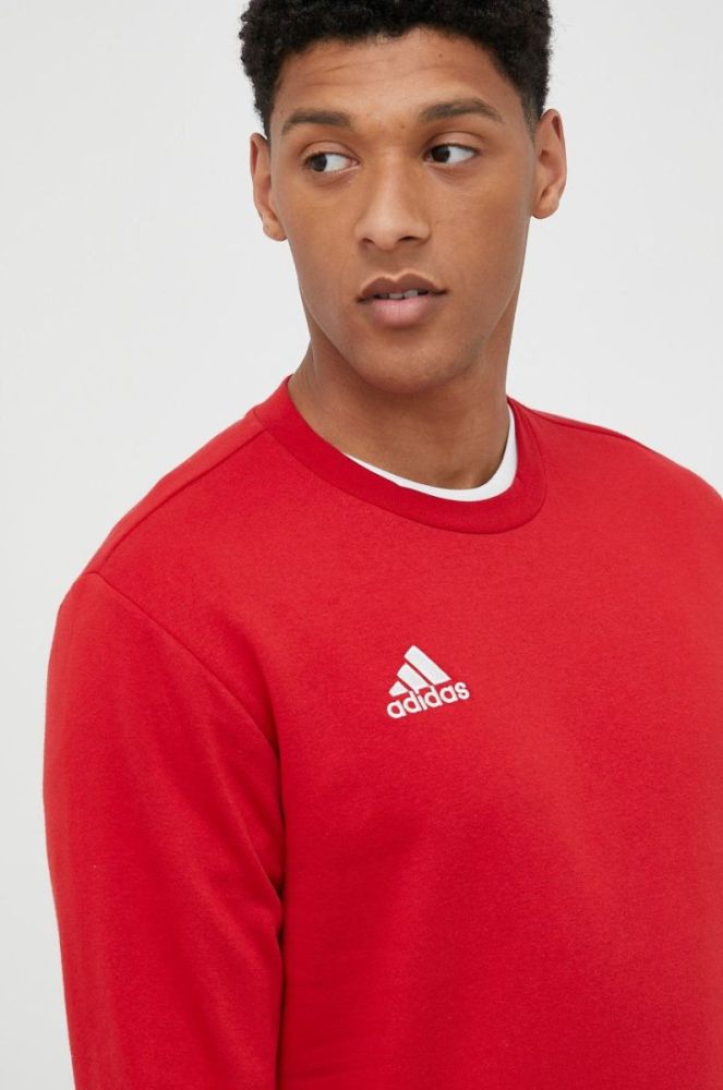 Кофта adidas Performance чоловіча колір червоний з аплікацією фото 4