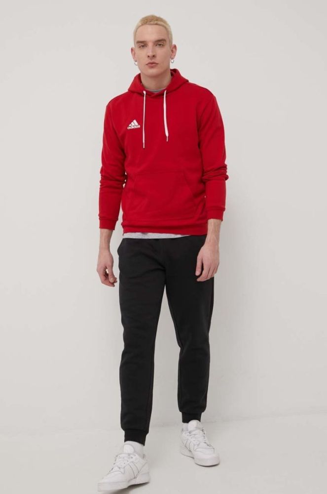 Кофта adidas Performance H57514 чоловіча колір червоний однотонна фото 2