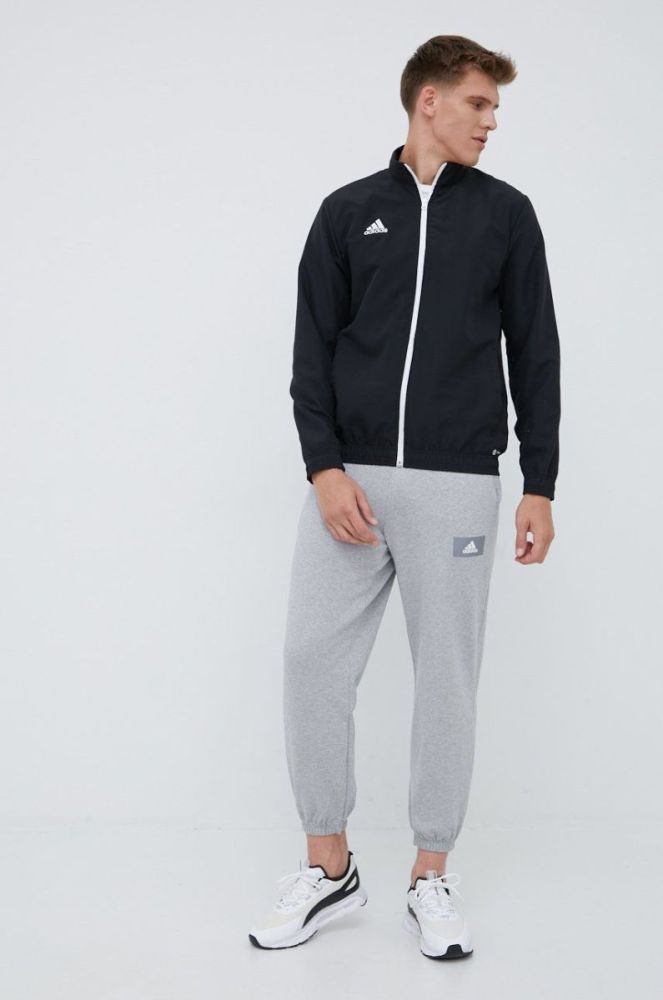 Куртка для тренувань adidas Performance Entrada 22 H57534 колір чорний перехідна фото 2