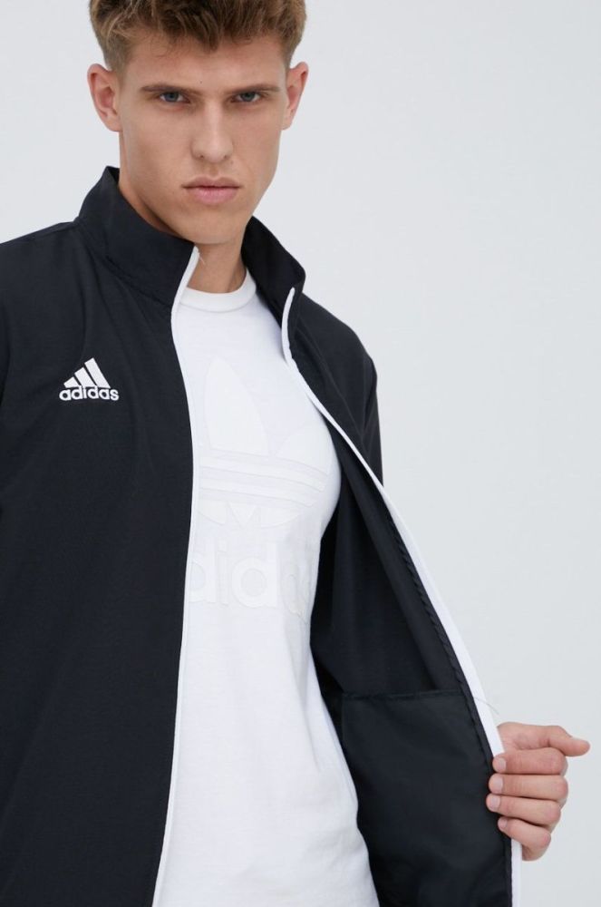 Куртка для тренувань adidas Performance Entrada 22 H57534 колір чорний перехідна фото 6