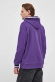 Кофта Karl Lagerfeld чоловіча колір фіолетовий з капюшоном меланж