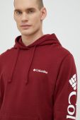 Кофта Columbia чоловіча колір бордовий з принтом