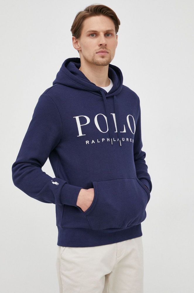 Кофта Polo Ralph Lauren чоловіча колір синій з аплікацією (2217100)