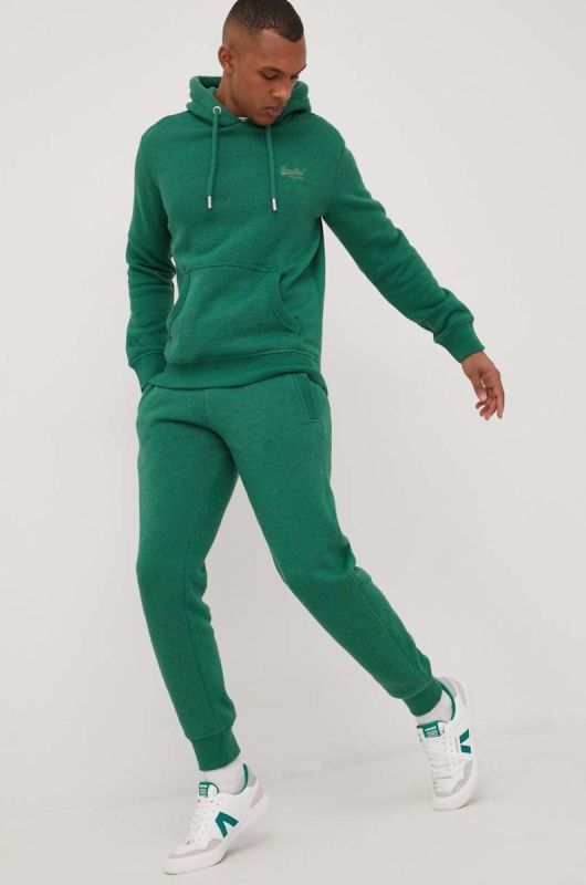 Кофта Superdry чоловіча колір зелений меланж фото 2