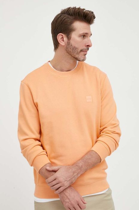 Бавовняна кофта BOSS BOSS CASUAL чоловіча колір чорний з аплікацією (3012384)