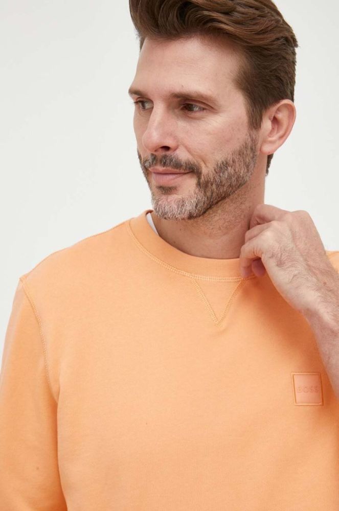 Бавовняна кофта BOSS BOSS CASUAL чоловіча колір чорний з аплікацією (3012384) фото 4