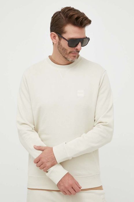 Бавовняна кофта BOSS BOSS CASUAL чоловіча колір чорний з аплікацією (3012294)